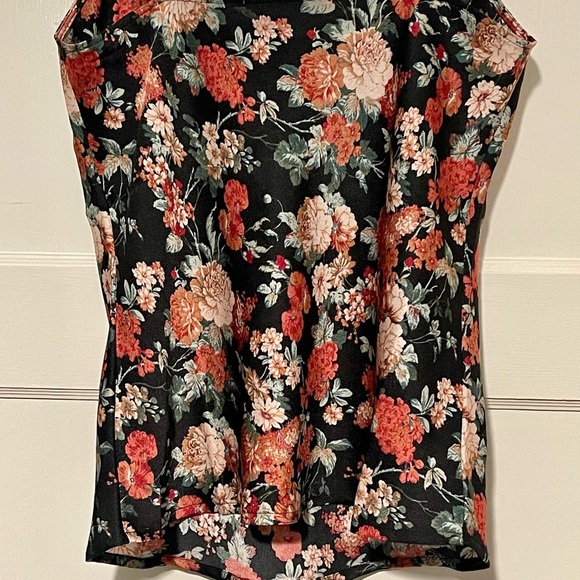 EXPRESS Floral Satin Camisole Size Small - Picture 6 of 8